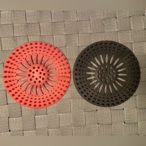 NEW 2-Pack of Gray and Pink Silicone Drain Covers